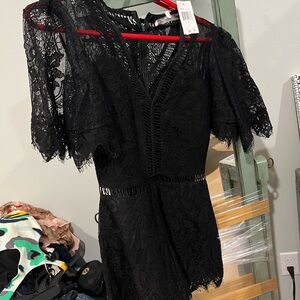 Elegant Black Lace Dress